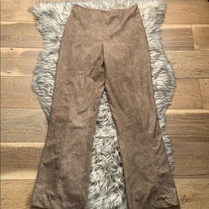 Dina Bar-el Faux Suede Studded Detail Side Zip High Rise Pants sz S